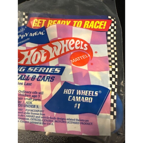 1993 McDonald’s Hot Wheels Camaro #1 Happy Meal Toy Sealed - Picture 5 of 10